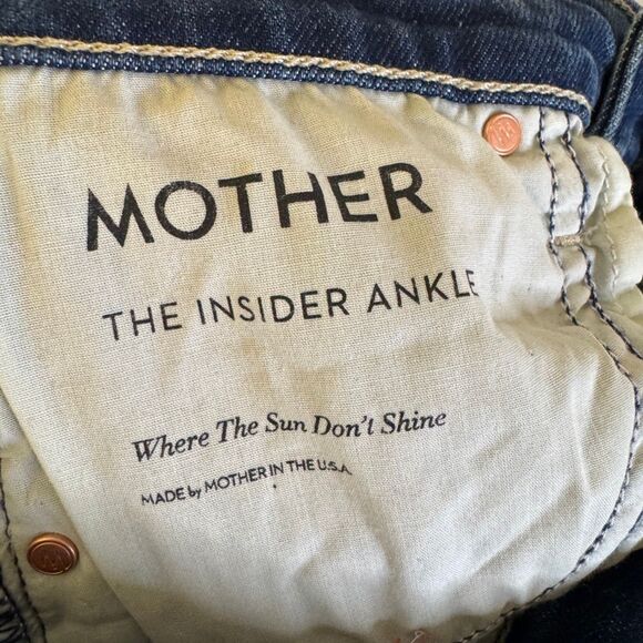 NWT Mother Superior Insider Ankle Jeans Womens 26 Where the Sun Don’t Shine Blue - Picture 10 of 16